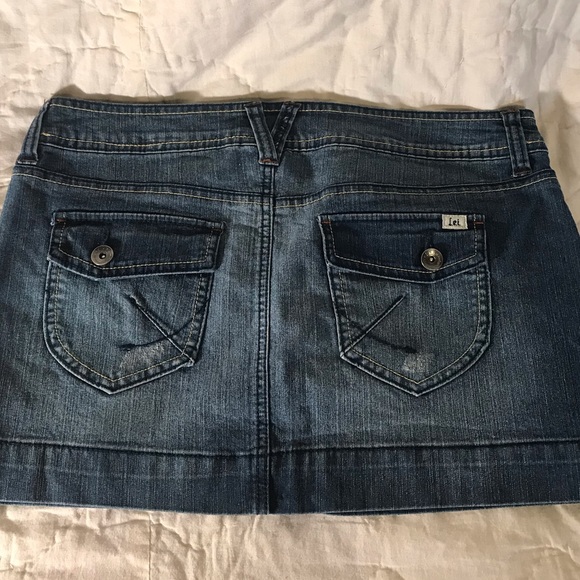 LEI mini jean denim skirt size 9 western - Picture 7 of 9